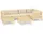 vidaXL Garten-Lounge-Set 7-tlg. creme Kiefer