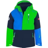 Trollkids Hallingdal Jacke - Bright Green / Medium Blue - 152 cm