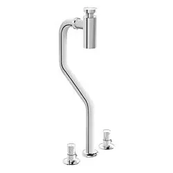 Vitra Plural Design-Siphon-System A45157 chrom, für Bodenablauf, Bodenmontage