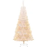 vidaXL Künstlicher Weihnachtsbaum Schillernde Spitzen Weiß 240 cm PVC