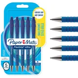 Paper Mate Papermate Flexgrip Ultra Kugelschreiber Blau 1 mm) Mittel Kugelschreiber 5 Stück