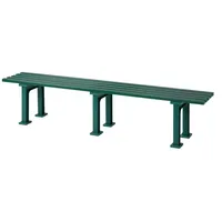 Proregal Gartenbank Kuba 4-Sitzer Grün Kunststoff 200x42x37 cm, Gartenmöbel,