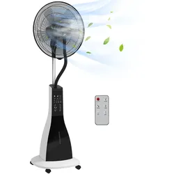 HOMCOM Wasserdampf-Ventilator Metall, Kunststoff