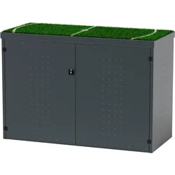 Fahrradgarage Typ-FW, für 3 Fahrräder, Pflanzenwanne, Aluminium Anthrazit
