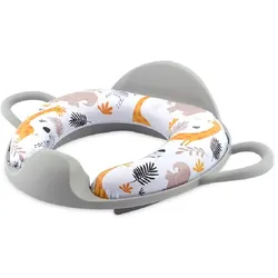 Lorelli Toilettensitz Rückenlehne Handgriff gepolstert, Spritzschutz, Kunststoff grau