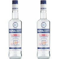 Ramazzotti Sambuca 2er Set, Sternanis-Spirituose, Schnaps, Alkohol, 38%, 2x700ml