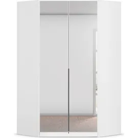 otto home Eckkleiderschrank OTTO HOME "Kleiderschrank Schrank Ankleidezimmer Schlafzimmer Garderobe AGORDO", weiß (alpinweiß), B:117cm H:210cm T:117cm, Holzwerkstoff, Schränke, Eckkleiderschrank, mit Spiegeltüren, voll ausgestattet mit viel Stauraum MADE IN GERMANY