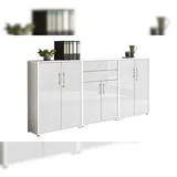 moebel-dich-auf TABOR 15 Aktenschrank 80 x 40 x 180 weiß