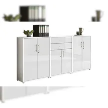 moebel-dich-auf TABOR 15 Aktenschrank 80 x 40 x 180 weiß