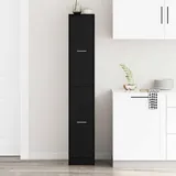 vidaXL Apothekerschrank Schwarze Eiche 30 x 41 x 174,5 cm Schwarz