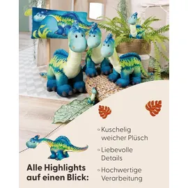 NICI Kissen Dino Snackilus 43 x 25 cm Grün