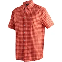 Maier Sports Mats Kurzarmhemd - Orange Check - M-L