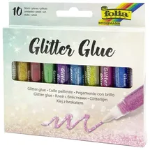 Folia Glitter Glue Klebestifte 10 x 9,5 ml