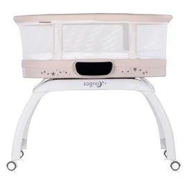 Chipolino Beistellbett Sogno 2 in 1 Spieltisch, Fernbedienung, eingebaute Waage beige