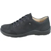 Finn Comfort Limitierte Farbe Soho Damen Schnürschuhe blau Nubukleder genarbt (EU Schuhgrößensystem, Erwachsene, Damen, Numerisch, Breit, 41) - 41 EU Weit