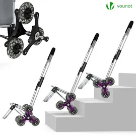 VOUNOT Einkaufstrolley Grau 58L