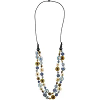 COLLEZIONE ALESSANDRO Lange Kette Hilda Blau / Holz
