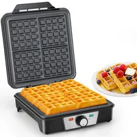 Waffeleisen Belgisches Waffeleisen für 4 Waffeln Schnelle und Stabile Wärme W...
