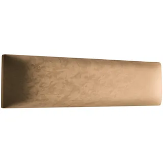 Muralo Samt Wandkissen Stoff Polsterpaneel Schlafzimmer Wohnzimmer Bett Wandpolster Bettkopfteil Lendekissen Modern Luxus Gepolstert Polster Paneel (Beige, 50cm x15 cm)