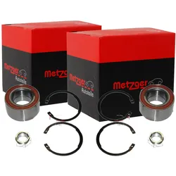 2x Metzger Radlager Satz Vorne Beidseitig Passend Für Seat Toledo Vw Corrado: Radlagersatz Vag: 1h0498625 Vag: 357498625a A.b.s.: 200219 Aic: 73033 Al