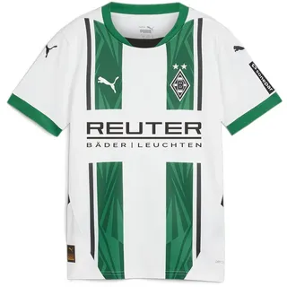 Puma Borussia Mönchengladbach Heimtrikot 2024/25 mit Sponsor Kinder 01 - PUMA white/archive green 164