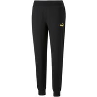 Puma ESS+ Metallic Pants FL Strickhose, Schwarz-goldene Folie, L