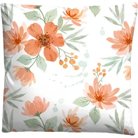 Castell 0020371 orange (nektarine) Seersucker 155 x 220 cm + 2 x 80 x 80 cm