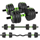 Hantelset Verstellbar 20 Kg Kurzhantel Set Kurzhanteln Langhanteln Hanteln Set Für Krafttraining