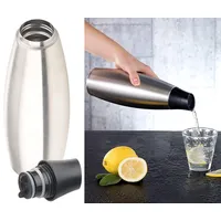 Carlo Milano Design-Thermo-Isolierflasche mit Klick-Verschluss, Edelstahl, 650 ml