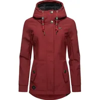 Ragwear Damen, Übergangsjacke Funktionsjacke Softshelljacke wasserabweisend mit Kapuze Monadde Softshell Red Gr. M - M
