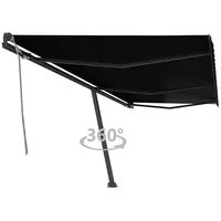 VidaXL Standmarkise Manuell Einziehbar 600x300 cm Anthrazit - Grau