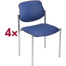 NOWY STYL Besucherstühle Styl blau Leder, 4 St.