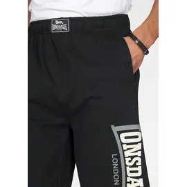 Lonsdale Sweatshorts LONSDALE "LOGO JAM", Herren, Gr. XL (56/58), N-Gr, schwarz, Obermaterial: 100% Baumwolle, unifarben, bequem knielang, Hosen Sweatshorts, mit seitlichen Eingrifftaschen, aus Baumwolle, bequeme Passform, Topseller
