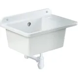 Kadax GOSPO Ausgussbecken aus Polypropylen, 50.5x34x26.5 cm, Waschbecken Weiß