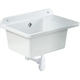 Kadax GOSPO Ausgussbecken aus Polypropylen, 50.5x34x26.5 cm, Waschbecken Weiß