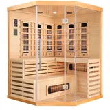 Sano Infrarotsauna DELUXE Infrarotkabine 3-4 Person 8 Strahler 2580 W Sauna
