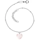 Engelsrufer With Love - Herzensangelegenheit Silberarmband mit Rosenquarz  ERB-HEART-RQ Größe 20 cm
