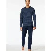 SCHIESSER Pyjama Admiral Blau gestreift - Dunkelblau | 106