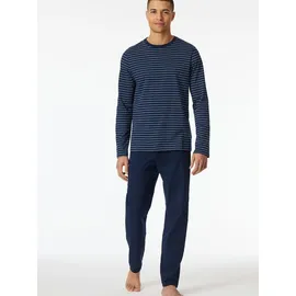 SCHIESSER Pyjama Admiral Blau gestreift - Dunkelblau | 106