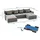 Sofnet Wohnlandschaft Leno U mit Schlaffunktion - U-Form Couch, Ecksofa mit Bettkasten, Couchgranitur mit Bettfunktion, Schlafsofa, Big Sofa - Velours Sto... - Dunkelgrau