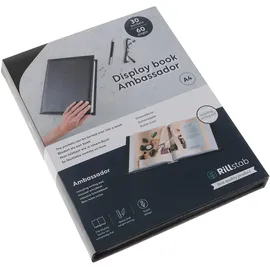 Rillstab Sichtbuch A4 Schwarz