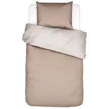 Essenza Bettwäsche Two In One Ginger, Baumwolle, 2 teilig, Wendebettwäsche, Unifarben braun