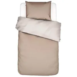 Essenza Bettwäsche Two In One Ginger, Baumwolle, 2 teilig, Wendebettwäsche, Unifarben braun