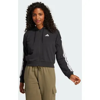 Adidas Essentials 3-Streifen French Terry Kapuzenjacke Black / White 2XL