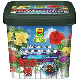 Compo Balkon- und Kübelpflanzendünger Langzeitdünger mit Sofortwirkung 1,2 kg