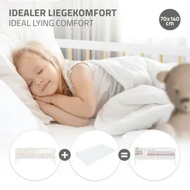 ML-Design Jugendbett ML-DESIGN 70 x 140 cm Kiefer weiß