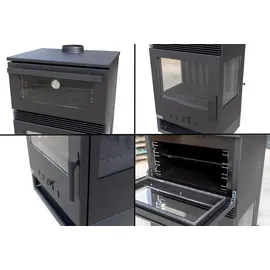 Teba TKS 15 Stahl Schwarz/Abdeckplatte Glas