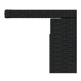 vidaXL Gartentisch mit Glasplatte Schwarz 100x55x73 cm Poly Rattan