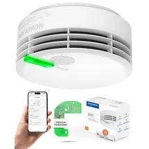 Hekatron Genius Plus X – Rauchmelder 10 Jahre Batterie mit Funkmodul Basis X – Testsieger Stiftung Warentest – Made in Germany – Funkrauchmelder Set – mehrsprachig – 1 Stück