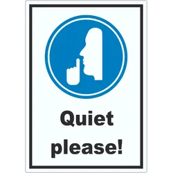 Quiet please Aufkleber A6 (105x148mm)
